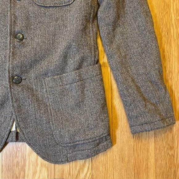 Sunny Sports Mens Large Wool Blend Tweed Herringbone Blazer American Life Cloth - Picture 5 of 9